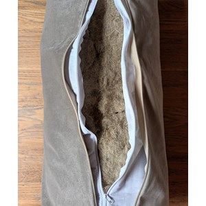 Bolster en tissu recyclé - brun clair