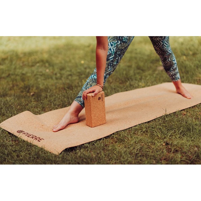 Lot De 2 Blocs De Yoga En Liège Naturel, écologiques, Haute Densité, Beige