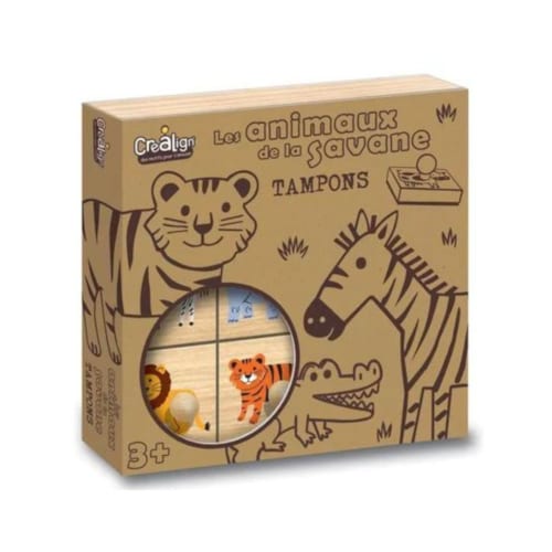 Crea Lign - Coffret tampons - animaux de la savane