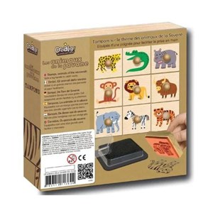 Coffret tampons - animaux de la savane
