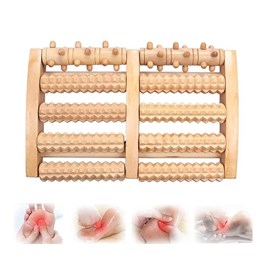 Masseur de pieds en bois 5 rouleaux