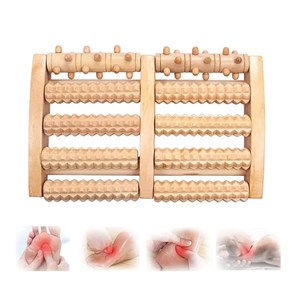 Masseur de pieds en bois 5 rouleaux