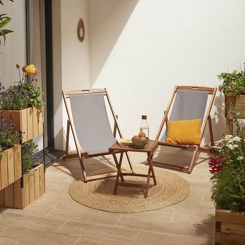 Forest-Style - Lot de 2 chiliennes en bois