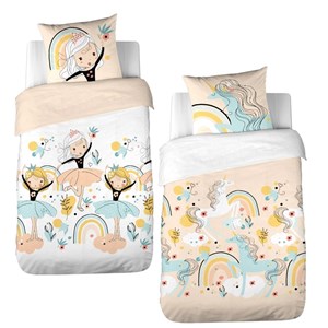 Housse de couette 140x200 lola + taie po