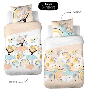 Housse de couette 140x200 lola + taie po