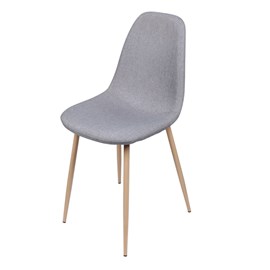 Chaise scandinave tissu oslo gris clair