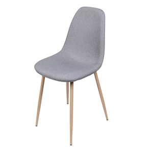 Chaise scandinave tissu oslo gris clair