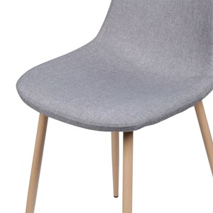 Chaise scandinave tissu oslo gris clair
