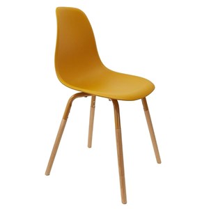 Chaise scandinave phenix moutarde