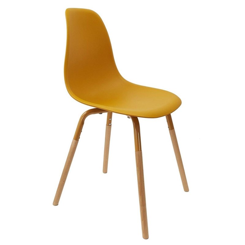 Chaise scandinave phenix moutarde