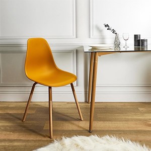 Chaise scandinave phenix moutarde