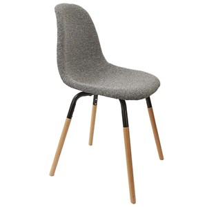 Chaise scandinave tissu phenix gris chin