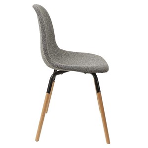 Chaise scandinave tissu phenix gris chin