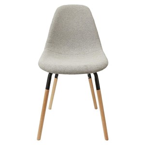 Chaise scandinave tissu phenix gris clai
