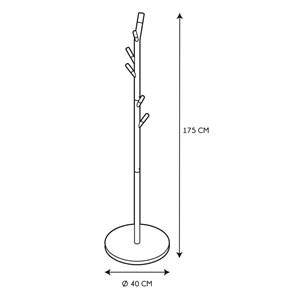 Porte-manteaux métal noir et bois
