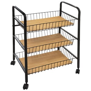 Resserre rectangle métal bois nera