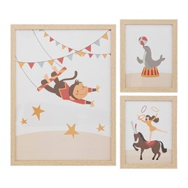 Lot de 3 cadres déco circus