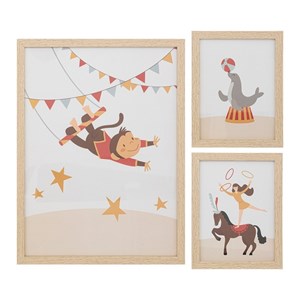 Lot de 3 cadres déco circus