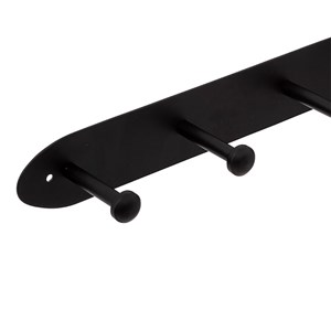 Patère métal 4 têtes noir