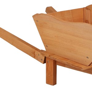 Porte plantes brouette bois naturel