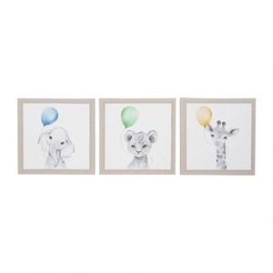Lot de 3 tableaux toile balloons 30x30 c