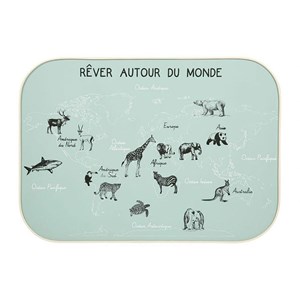 Décoration murale carte du monde kaki 70