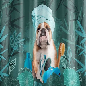 Rideau de douche 180x200 doggy zen