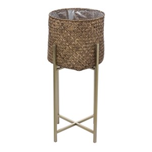 Lot de 2 pots roseau métal night h67