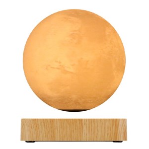 Globe mars 3d en lévitation - base bois