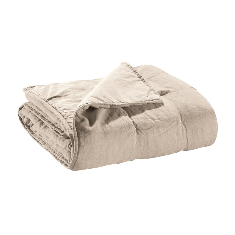 Vivaraise - Jeté de lit stonewashed zeff naturel 18...