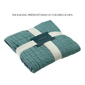 Plaid stonewashed swami blanc 130 x 200…