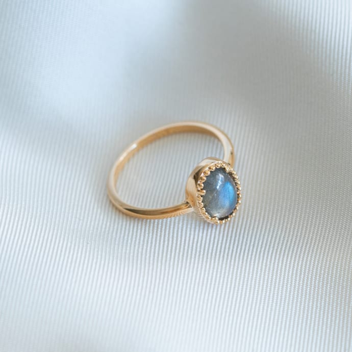 Bague Plaquée Or Jaune T58 – Taille P 3.7, Occasion, Couleur Dorée