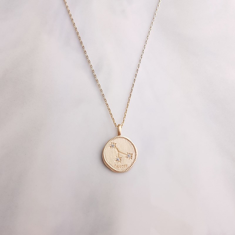 Nerina Bijoux - Collier signe astrolo cancer plaqué or