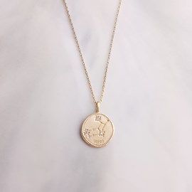 Collier signe astrolo vierge plaqué or