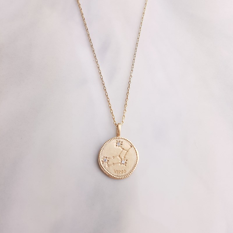 Nerina Bijoux - Collier signe astrolo vierge plaqué or
