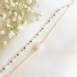 Bracelet multirang or pierre de lune