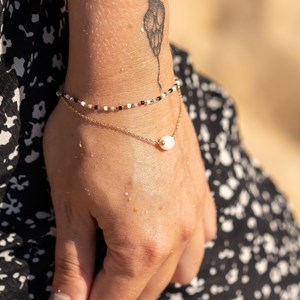 Bracelet multirang or pierre de lune