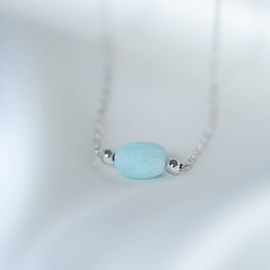 Collier amazonite argent