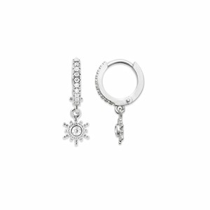 Mini creoles soleil argent