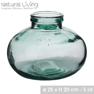 Vase seda verre recyclé 5l d25 h20