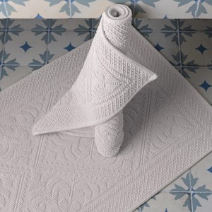 Tapis de bain enzo neige 54 x 110 cm vi…