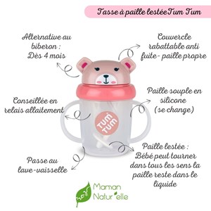Tasse anti fuite + paille lestée ou