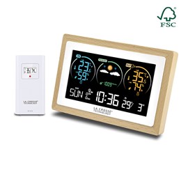 Station météo colorée et bois