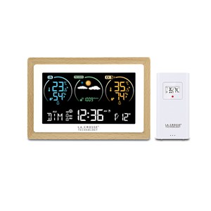 Station météo colorée et bois