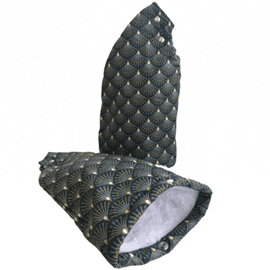 Les manchons de suzon (guidon courbé) ethnique vert