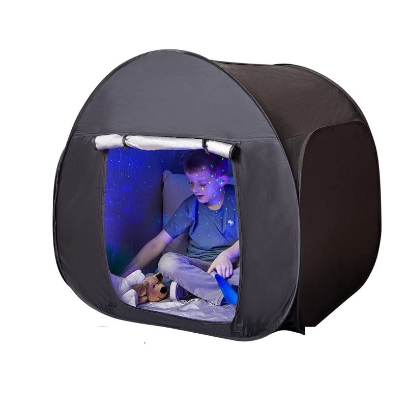 Jilu - Tente pop-up sensorielle noire 90cm