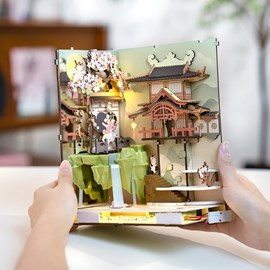 Maquette - serre livres sakura fleuri