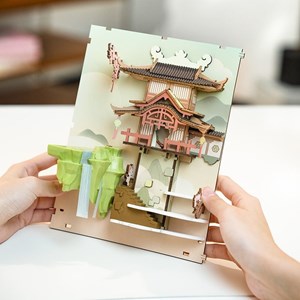 Maquette - serre livres sakura fleuri