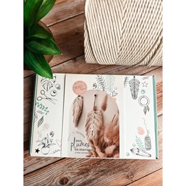 Kit diy plumes macramé - écru