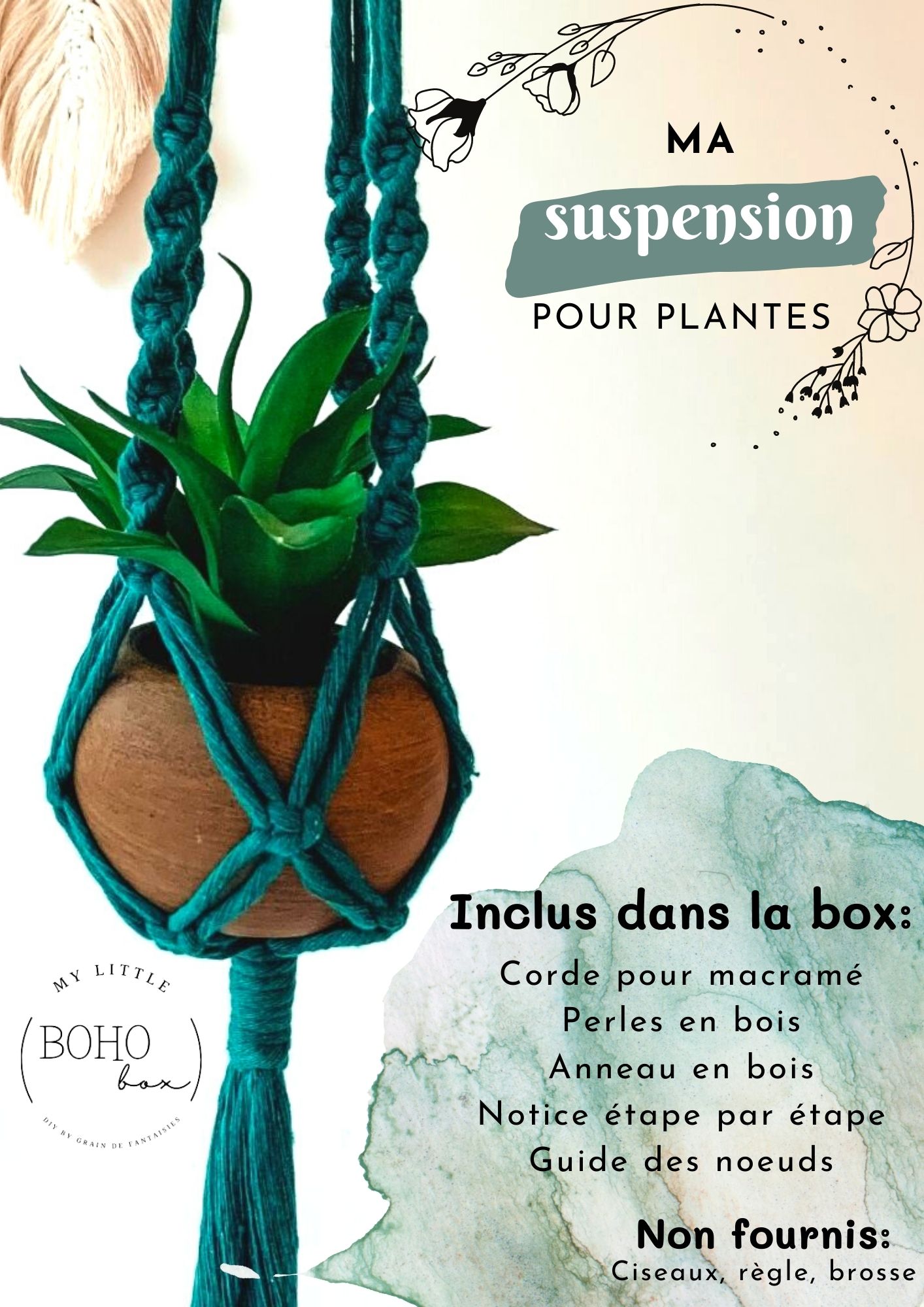 Kit Créatif Macramé Soleil à Suspendre - Débutants - Graine Créative